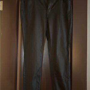 White House Black Market Black Faux Leather look in a Jean